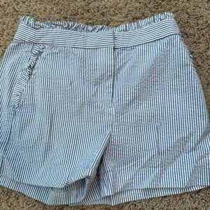 J. Crew Blue and White Striped Women's Shorts